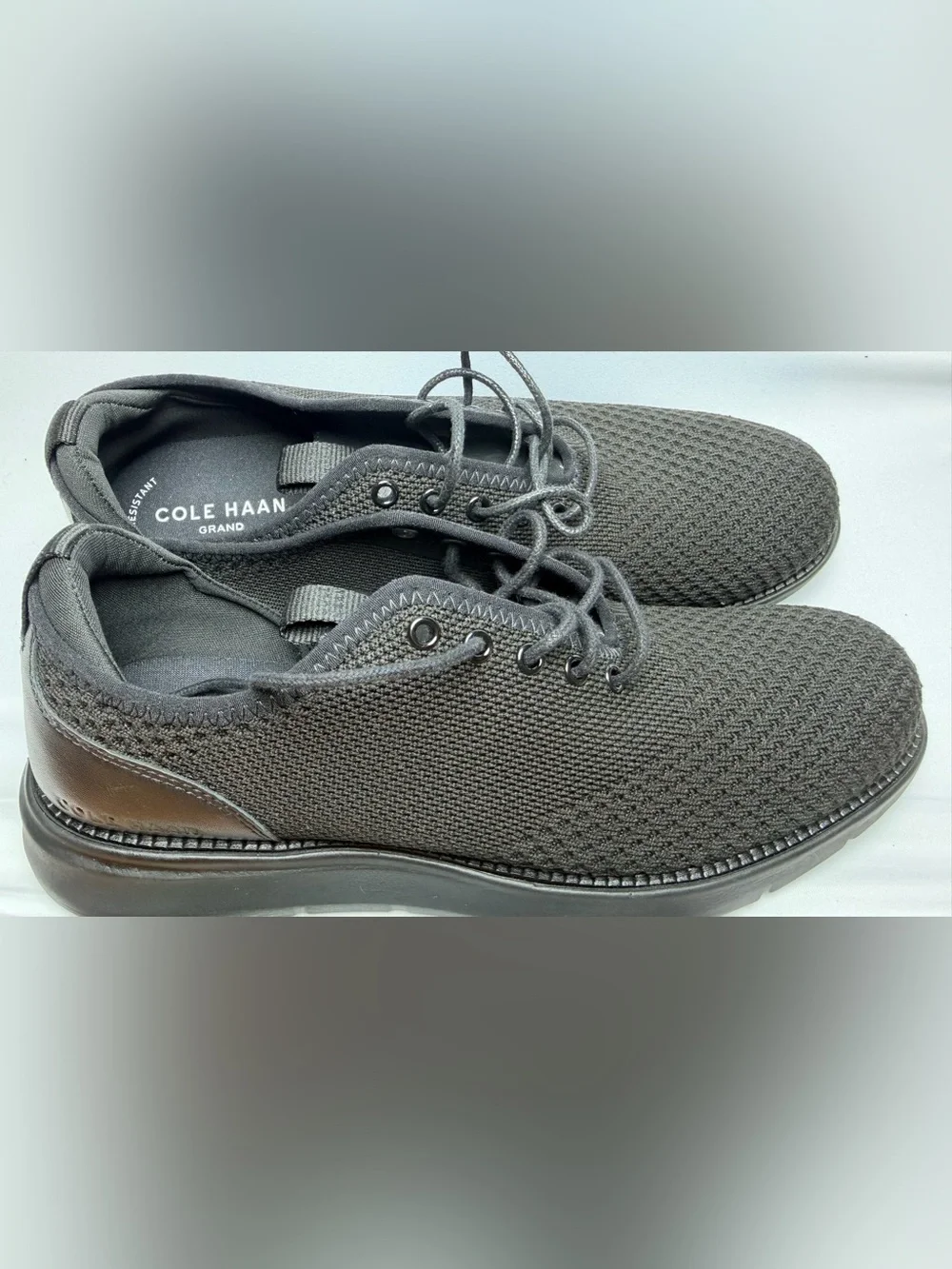 Cole Haan Black Knit Lace-Up Sneakers for Men